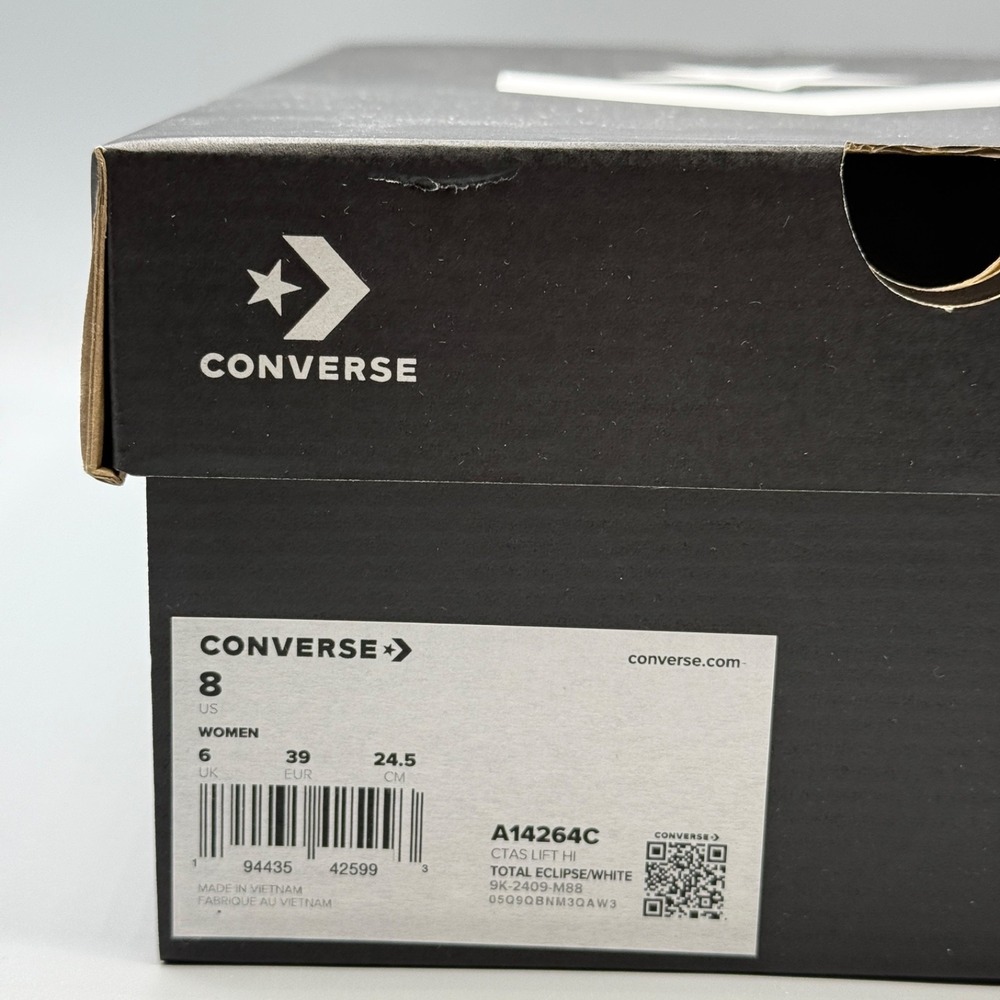 Converse Women's 8 Hi Top Sneakers Platform CTAS Lift Embroidered Flower A14264C - Picture 8 of 13